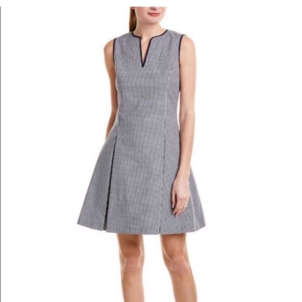 Elegant Black and White Checkered Dress